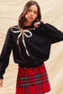 SEQUINS RIBBON SWEATER