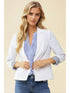 STRIPE LINEN BLAZER