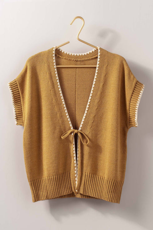 TIE FRONT KNIT VEST