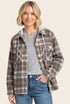 TERRY HOODED PLUSH SHACKET