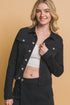 DISTRESSED STRETCHY DENIM JACKET