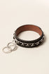 FAUX LEATHER UPCYCLED CHAIN KEYCHAIN