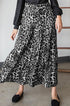 LEOPARD BUTTON FRONT MAXI SKIRT