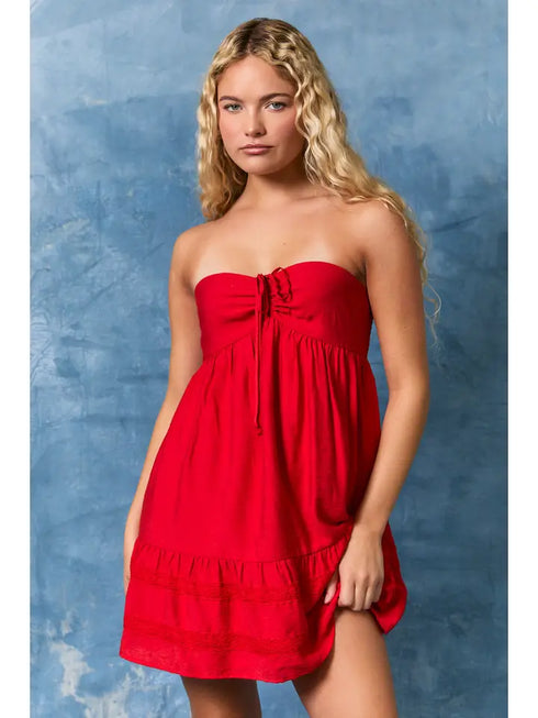 STRAPLESS BABYDOLL DRESS