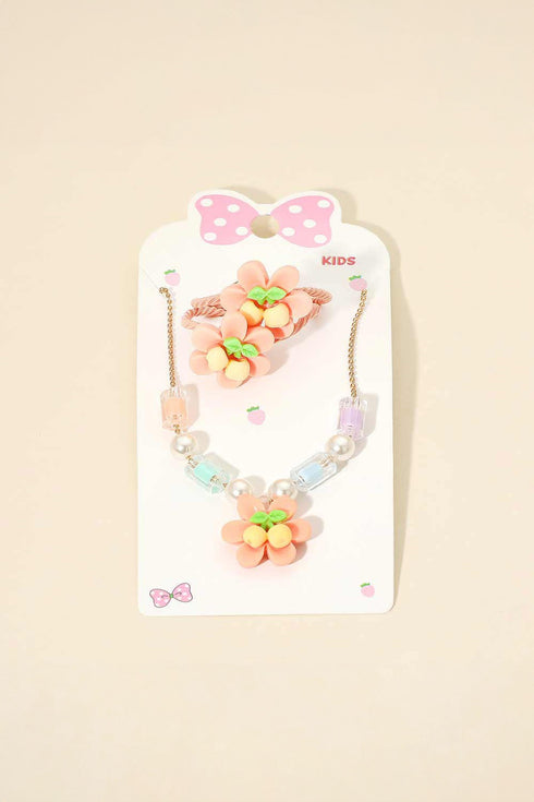 KIDS FLOWER NECKLACE SET