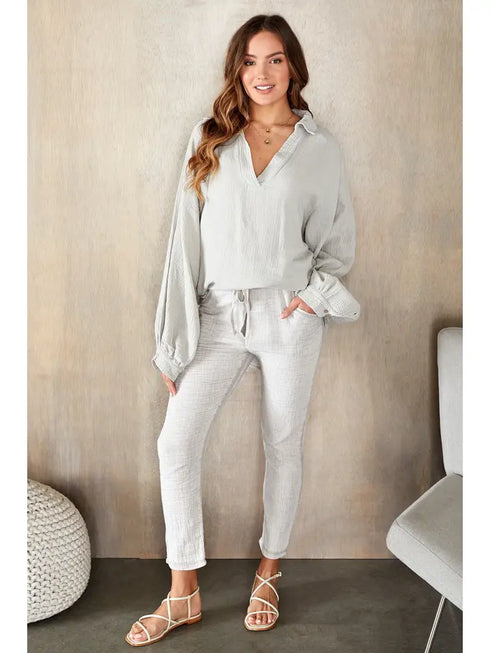OVERSIZED COTTON GAUZE TOP