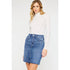 STONE WASH DENIM SKIRT