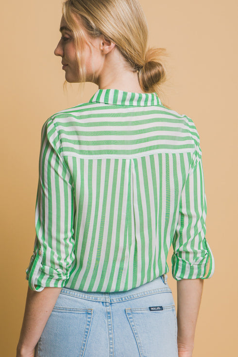 STRIPE BUTTON TOP