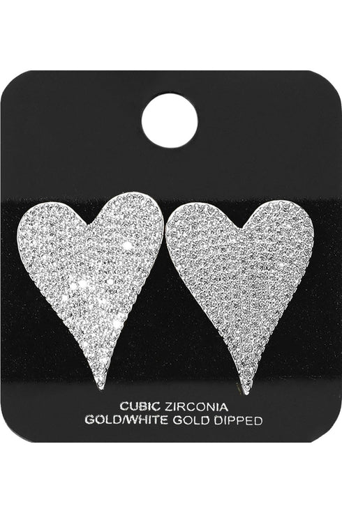 GOLD DIPPED CZ PAVE HEARTS