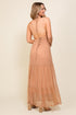 HALTER BOHO TIERED DRESS