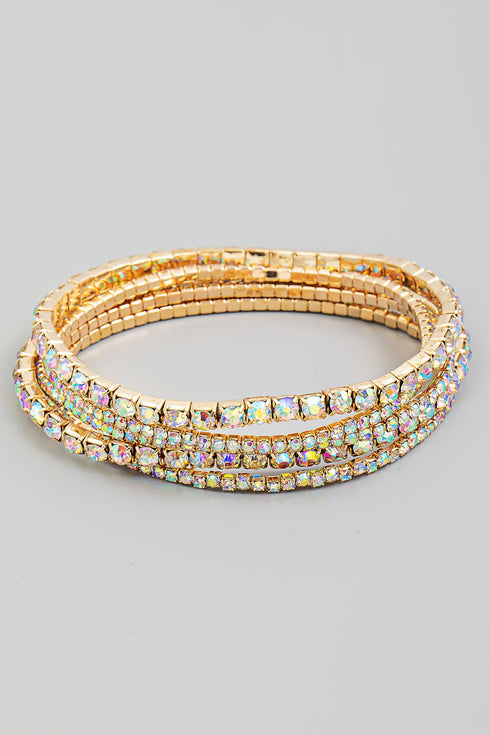 RHINESTONE BRACELET STACK