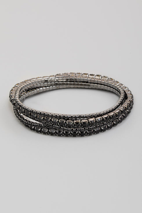 RHINESTONE BRACELET STACK