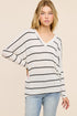 NESSA V STRIPE TOP