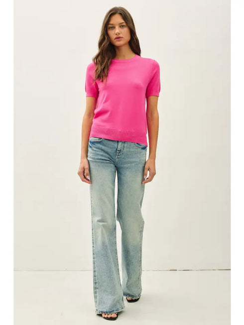 BASIC SHORTSLEEVE SWEATER