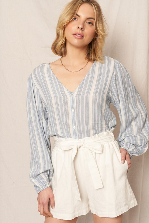 NAUTICAL BLUES STRIPED SHIRT
