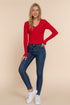 LONG SLEEVE CROP KNIT TOP