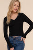 LONG SLEEVE CROP KNIT TOP
