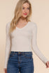 LONG SLEEVE CROP KNIT TOP