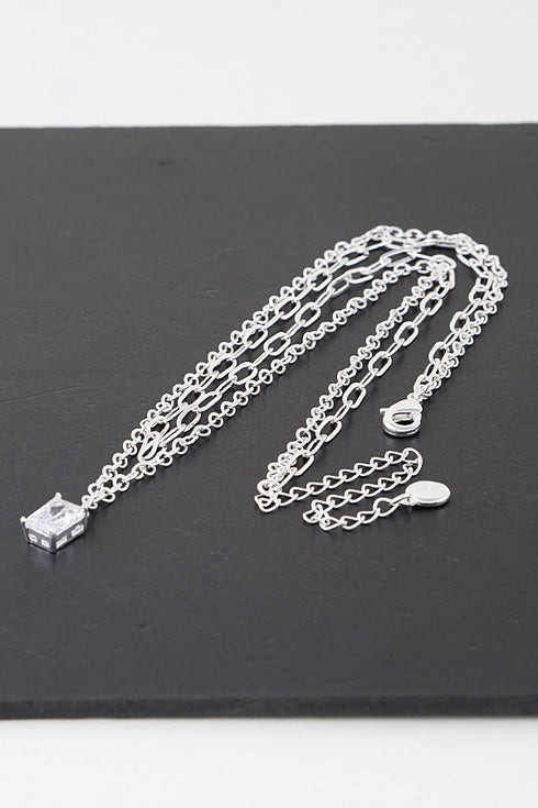 DOUBLE CRYSTAL CHAIN NECKLACE