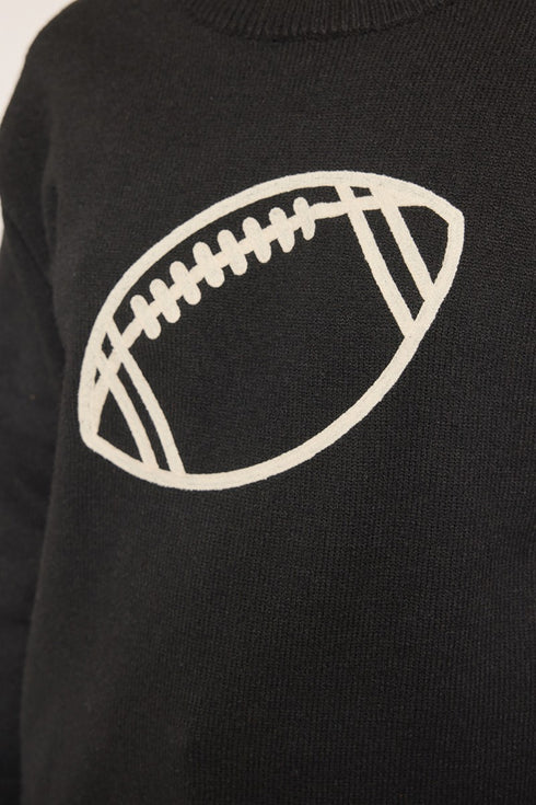EMBROIDERY FOOTBALL SWEATER