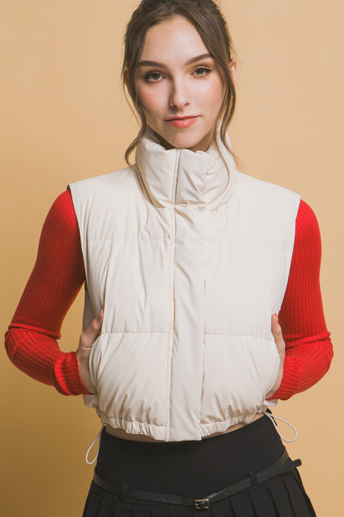 HIGH NECK PUFFER VEST