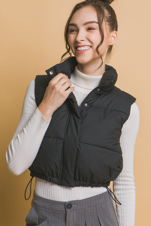 HIGH NECK PUFFER VEST