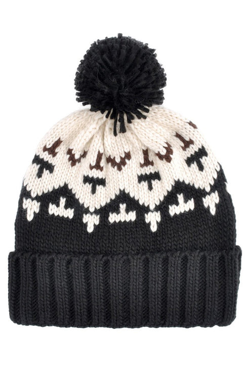 AZTEC POM POM BEANIE