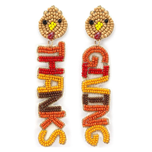 HOLIDAY BEADED EARRINGS