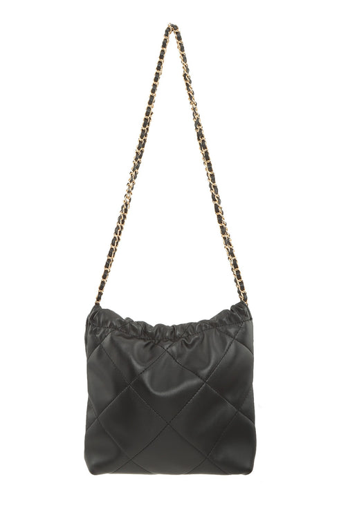 FAUX LEATHER QUILTED BAG