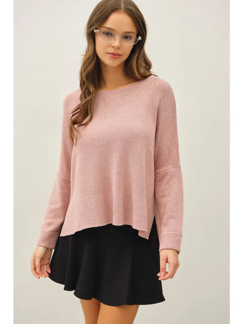 BREEZY BOATNECK SWEATER TOP
