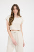 PINSTRIPE LINEN TOP