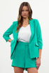 RACHEL SHIRRED SLEEVE BLAZER