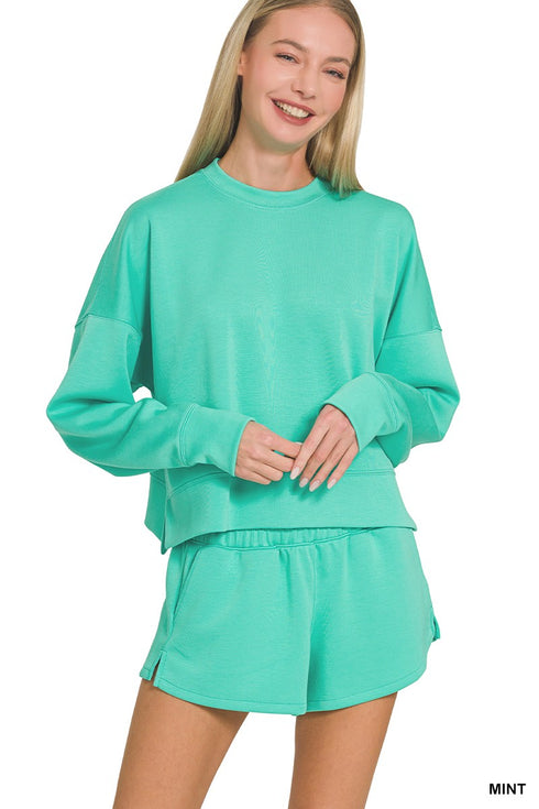 SCUBA LONG SLEEVE SHORT SET