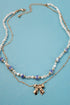 PEARL BOW LAYER NECKLACE