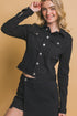 DISTRESSED STRETCHY DENIM JACKET