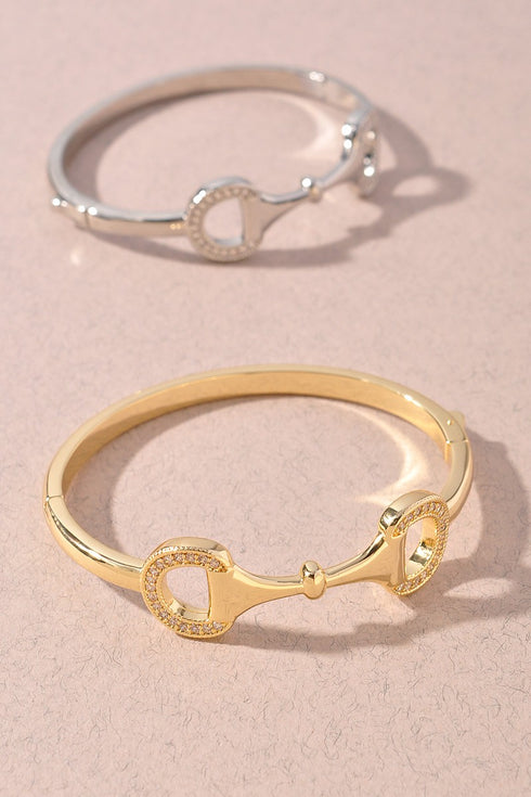 CZ HORSESHOE BANGLE