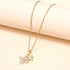 18K SS CLOVER NECKLACE