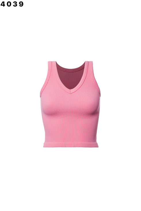 RIB V-NECK TANK