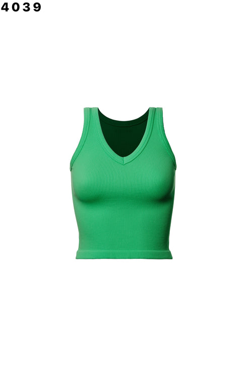 RIB V-NECK TANK