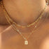 18K SS LAYERED CHARM NECKLACE