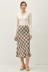 TARTAN PLAID MIDI SKIRT