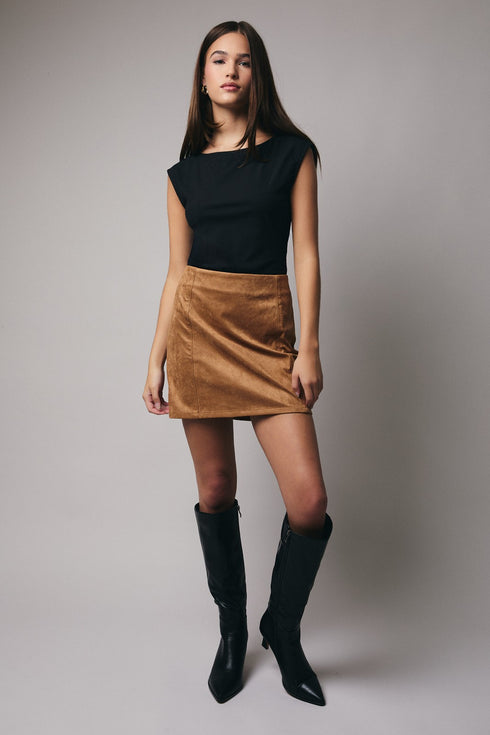 SUEDE MINI SKIRT