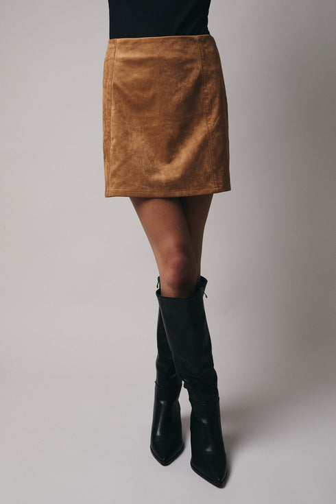 SUEDE MINI SKIRT