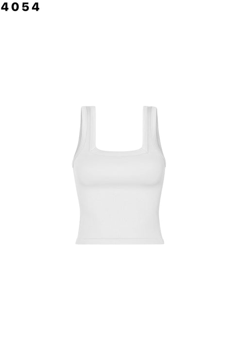 SQUARE NECK CROP RIB TANK