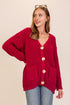 GOLD BUTTON COZY KNIT CARDIGAN