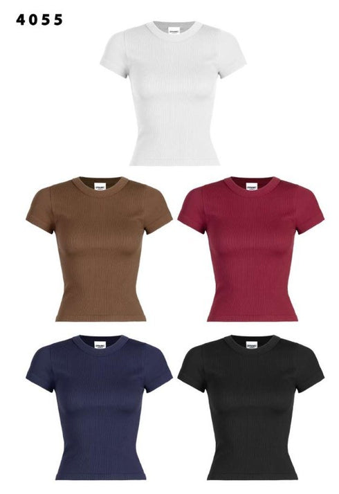 RIBBED CREWNECK TEE