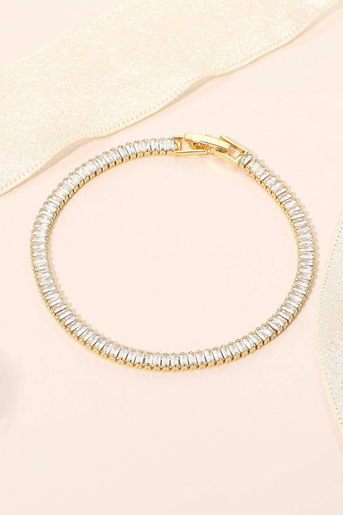 18K GOLD TENNIS BAGUETTE BRACELET