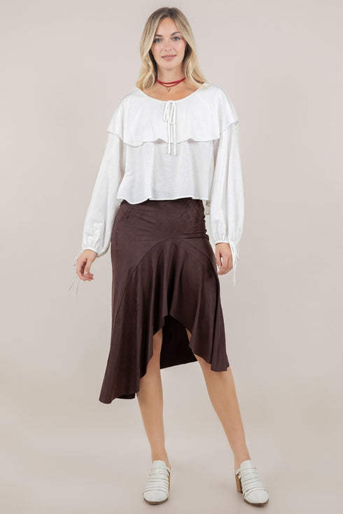 JOLENE FAUX SUEDE SKIRT