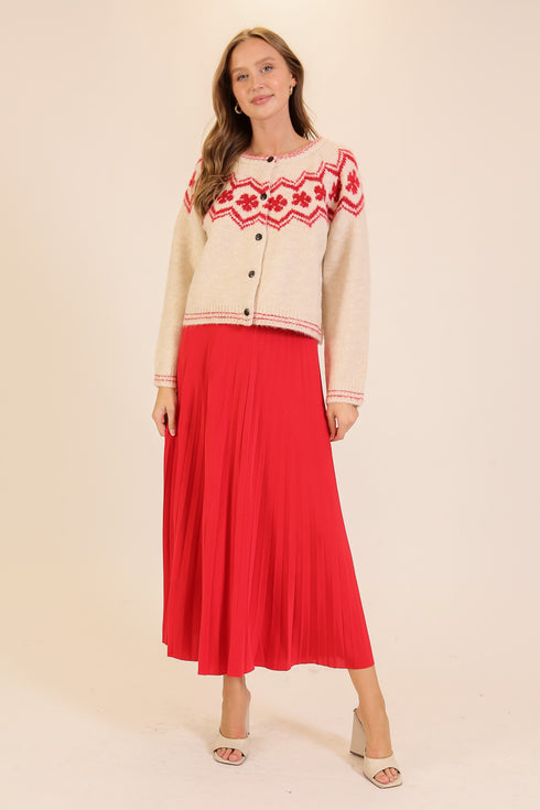 PLEATED HOLIDAY MAXI