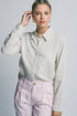 CLASSIC LINEN GOLD BUTTON TOP